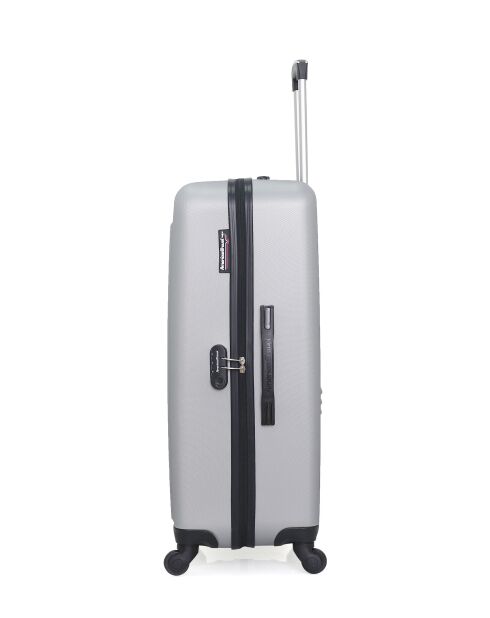 Lot de 3 - Valise grand format, Valise weekend et valise cabine 4 roues simples Brooklyn grises - L/M/XXS