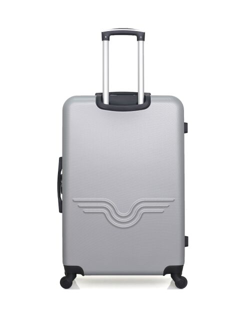 Lot de 3 - Valise grand format, Valise weekend et valise cabine 4 roues simples Brooklyn grises - L/M/XXS