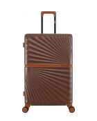 Lot de 3 - Valise grand format, valise weekend et valise cabine 4 roues doubles Oakland chocolat - L/M/XS