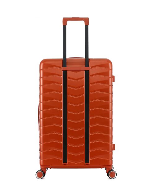 Lot de 2 - Valise grand format et valise cabine 4 roues doubles Seattle brique - L/S