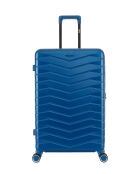 Valigia Long Stay L 4 ruote doppie Seattle blu argento - 49x76x29,5 cm