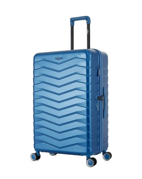 Long Stay Koffer L 4 dubbele wielen Seattle zilverblauw - 49x76x29,5 cm