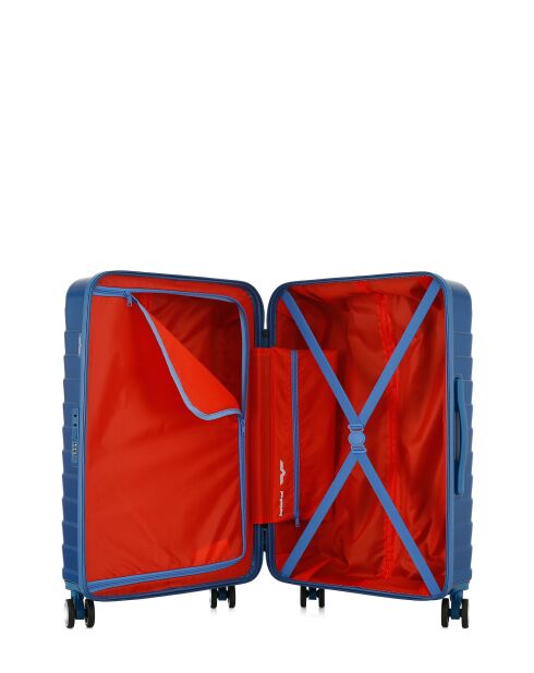 Long Stay Koffer L 4 dubbele wielen Seattle zilverblauw - 49x76x29,5 cm
