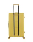 Lot de 3 - Valise grand format, valise weekend et valise cabine 4 roues doubles Cleveland jaune crème - L/M/XS