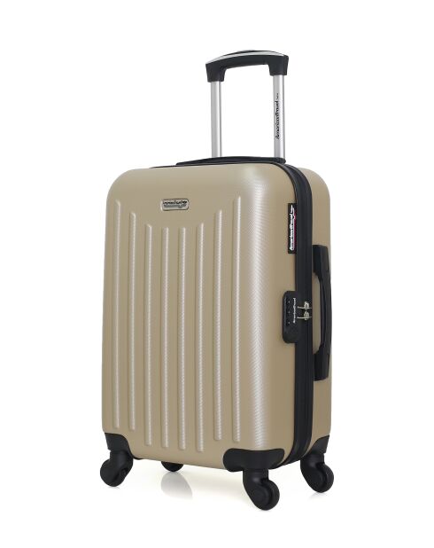 Lot de 2 valises cabine 4 roues simples Brooklyn beiges - S/XXS