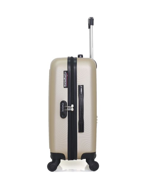 Lot de 2 valises cabine 4 roues simples Brooklyn beiges - S/XXS
