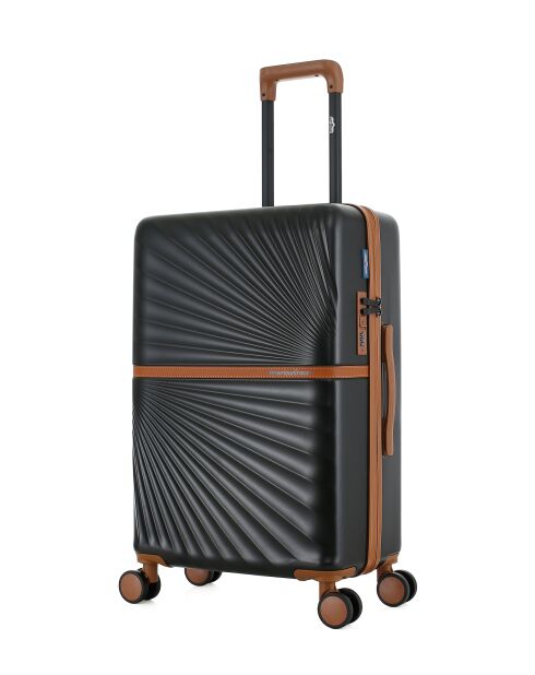 Valise Moyen Séjour M 4 roues doubles Oakland noire - 42,5x65,5x26 cm