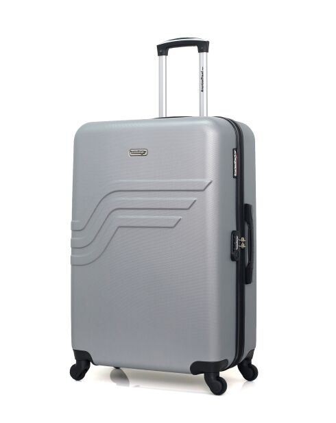 Lot de 2 - Valise grand format et valise weekend Queens grises - L/M
