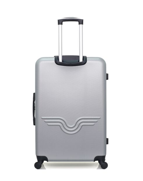 Lot de 2 - Valise grand format et valise weekend Queens grises - L/M