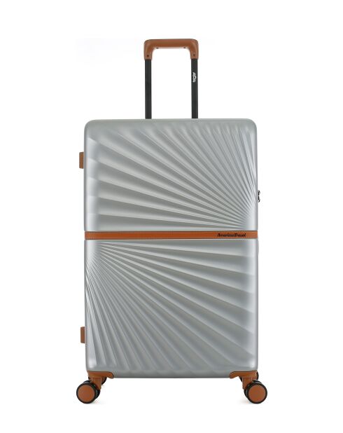 Lot de 2 - Valise grand format et valise cabine 4 roues doubles Oakland grises - L/XS