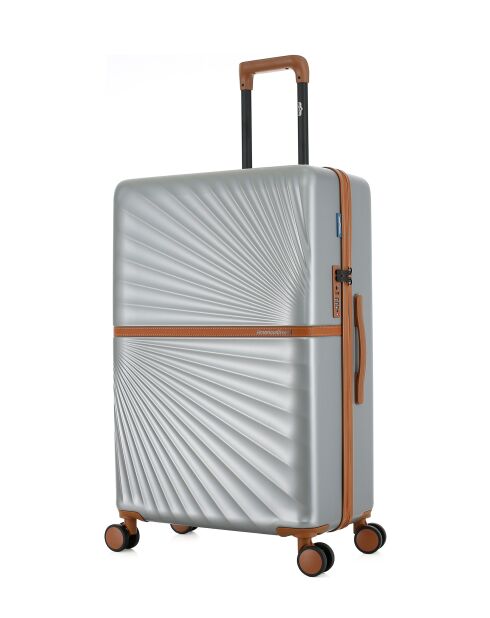 Lot de 2 - Valise grand format et valise cabine 4 roues doubles Oakland grises - L/XS