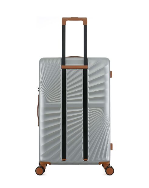 Lot de 2 - Valise grand format et valise cabine 4 roues doubles Oakland grises - L/XS