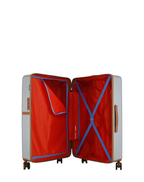 Lot de 2 - Valise grand format et valise cabine 4 roues doubles Oakland grises - L/XS