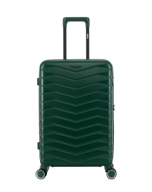 Lot de 2 - Valise weekend et valise cabine 4 roues doubles Seattle vert foncé - M/S