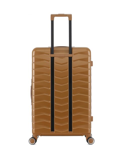Juego de 2 unidades: maleta grande Seattle en bronce y maleta con cabina doble con 4 ruedas, L/XS