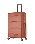 Lot de 3 - Valise grand format, valise weekend et valise cabine 4 roues doubles Cleveland brique - L/M/XS