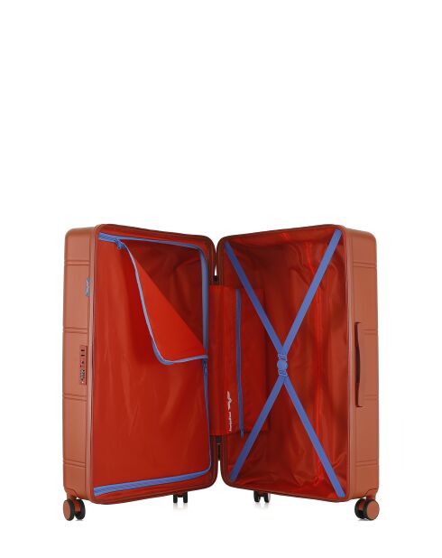 Lot de 3 - Valise grand format, valise weekend et valise cabine 4 roues doubles Cleveland brique - L/M/XS