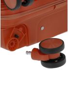 Lot de 3 - Valise grand format, valise weekend et valise cabine 4 roues doubles Cleveland brique - L/M/XS