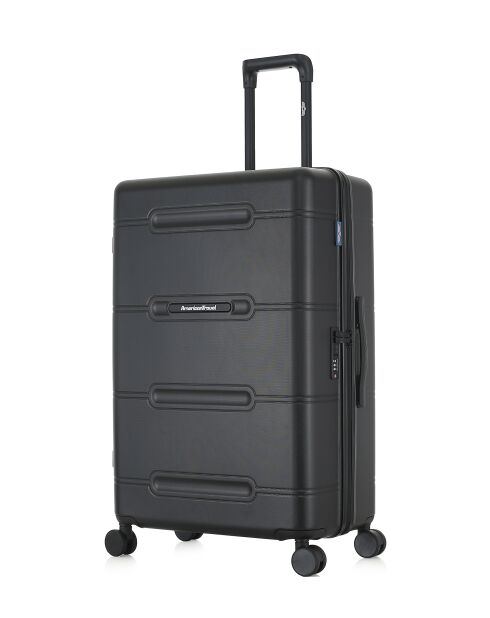 Lot de 3 - Valise grand format, valise weekend et valise cabine 4 roues doubles Cleveland noires - L/M/XS