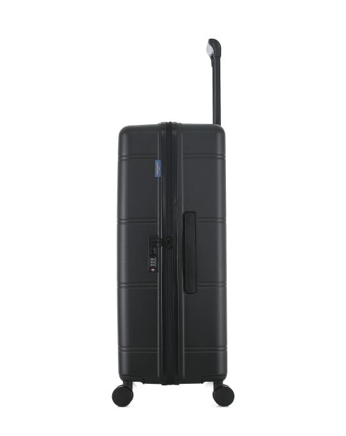 Lot de 3 - Valise grand format, valise weekend et valise cabine 4 roues doubles Cleveland noires - L/M/XS