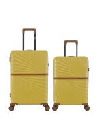 Lot de 2 - Valise weekend et valise cabine 4 roues doubles Oakland miel - M/S