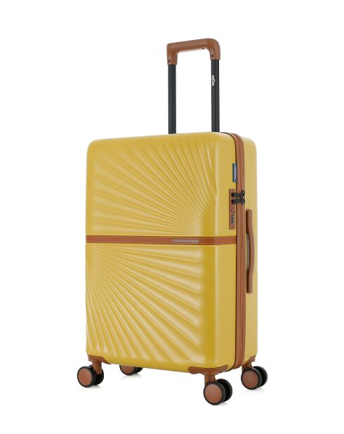 Lot de 2 - Valise weekend et valise cabine 4 roues doubles Oakland miel - M/S