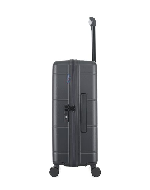 Valise Moyen Séjour M 4 roues doubles Cleveland gris foncé - 42,5x66x25 cm
