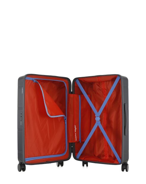 Valise Moyen Séjour M 4 roues doubles Cleveland gris foncé - 42,5x66x25 cm
