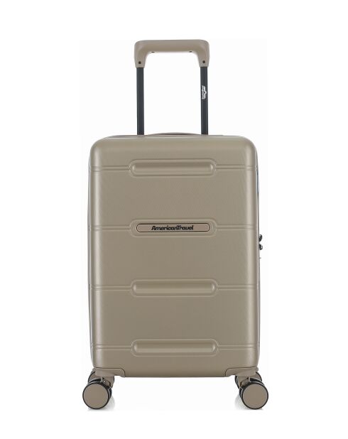 Valise Cabine XS 4 roues doubles Cleveland beige - 35x55x19 cm