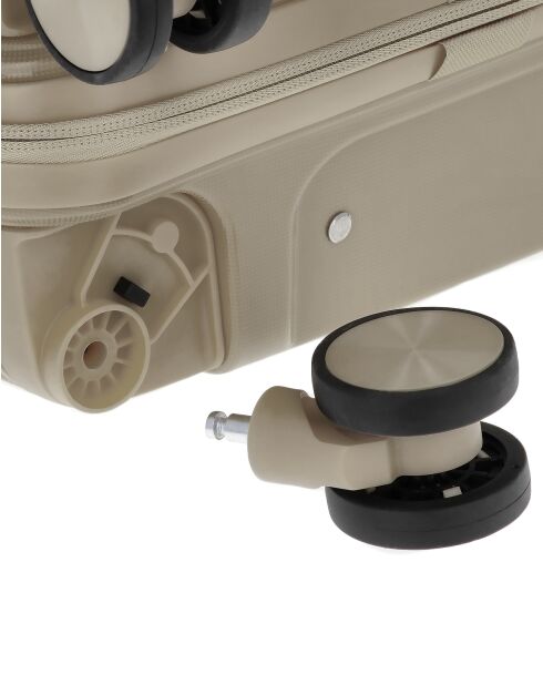 Valise Cabine XS 4 roues doubles Cleveland beige - 35x55x19 cm