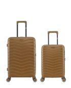 Lot de 2 - Valise weekend et valise cabine 4 roues doubles Seattle bronze - M/XS