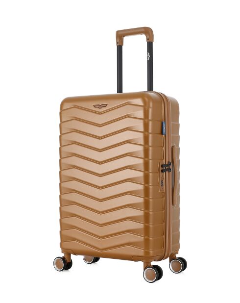 Lot de 2 - Valise weekend et valise cabine 4 roues doubles Seattle bronze - M/XS