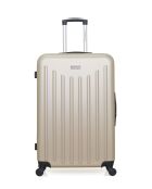 Lot de 2 - Valise grand format et valise cabine 4 roues simples Brooklyn beiges - L/S