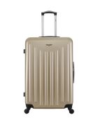 Lot de 2 - Valise grand format et valise cabine 4 roues simples Brooklyn beiges - L/S