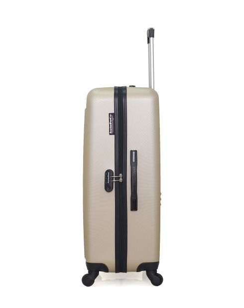Lot de 2 - Valise grand format et valise cabine 4 roues simples Brooklyn beiges - L/S