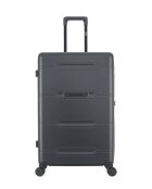 Lot de 3 - Valise grand format, valise weekend et valise cabine 4 roues doubles Cleveland gris foncé - L/M/XS