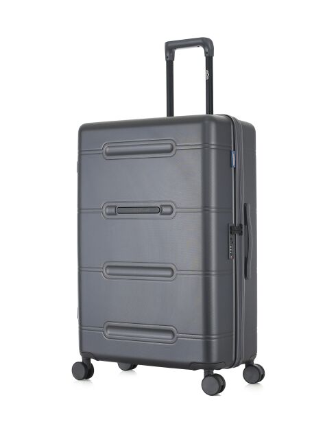 Lot de 3 - Valise grand format, valise weekend et valise cabine 4 roues doubles Cleveland gris foncé - L/M/XS