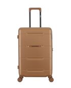 Lot de 2 - Valise weekend et valise cabine 4 roues doubles Cleveland brun clair - M/S