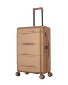 Lot de 2 - Valise weekend et valise cabine 4 roues doubles Cleveland brun clair - M/S