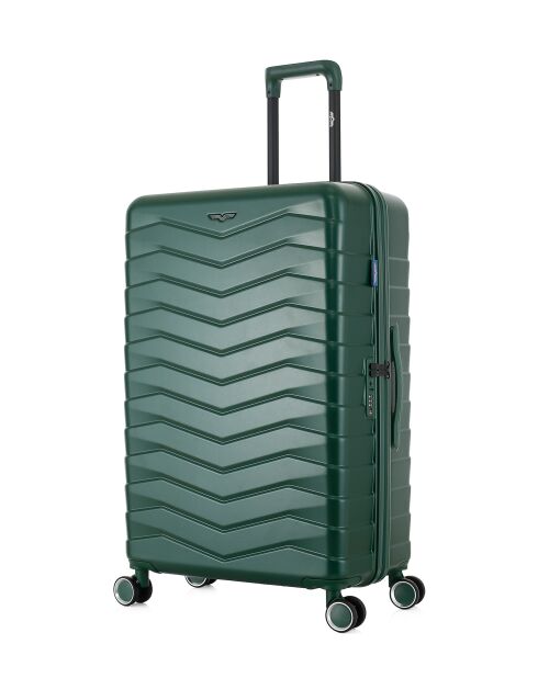 Lot de 2 - Valise grand format et valise weekend 4 roues doubles Seattle vert foncé - L/M