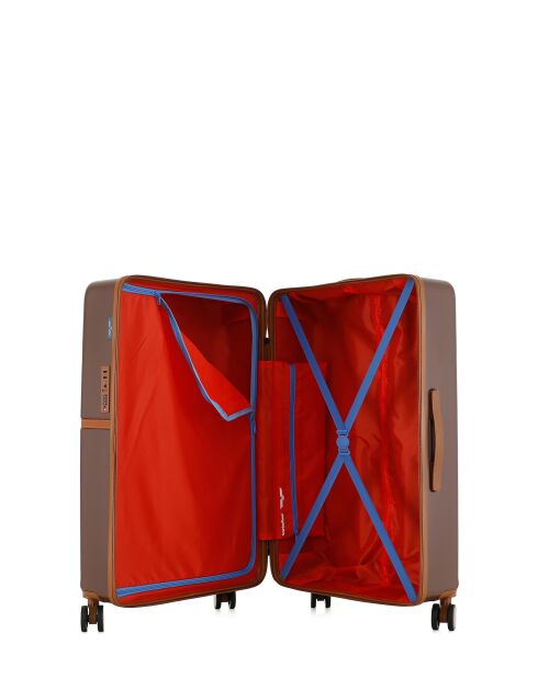 Set de 2 - Maleta grande Oakland color chocolate y maleta doble cabina con 4 ruedas - L/XS