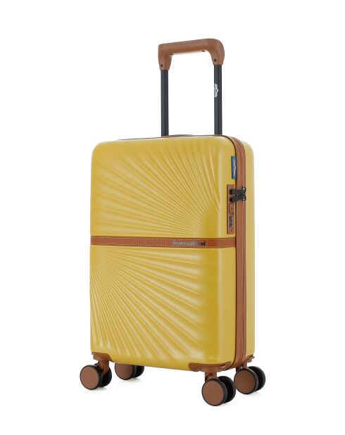 Valise Cabine XS 4 roues doubles Oakland miel - 34,5x54x19 cm