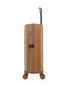 Valise Cabine S 4 roues doubles Cleveland brun clair - 40,5x60x20 cm