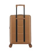 Valise Cabine S 4 roues doubles Cleveland brun clair - 40,5x60x20 cm
