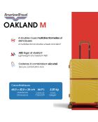 Valise Moyen Séjour M 4 roues doubles Oakland chocolat - 42,5x65,5x26 cm