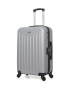 Lot de 2 - Valise weekend et valise cabine 4 roues simples Brooklyn grises - M/XXS