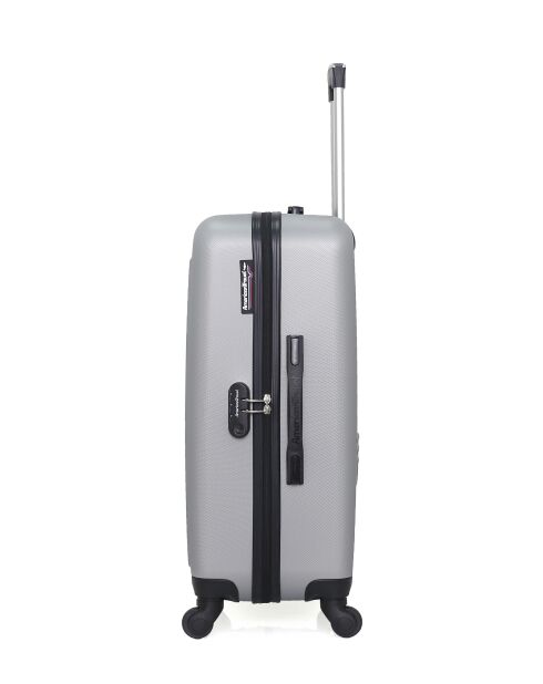 Lot de 2 - Valise weekend et valise cabine 4 roues simples Brooklyn grises - M/XXS