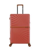 Lot de 3 - Valise grand format, valise weekend et valise cabine 4 roues doubles Oakland terracotta - L/M/XS