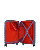 Valise Cabine S 4 roues doubles Seattle bleu argenté - 39x59x20 cm
