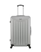 Lot de 2 - Valise grand format et valise cabine 4 roues simples Brooklyn grises - L/S